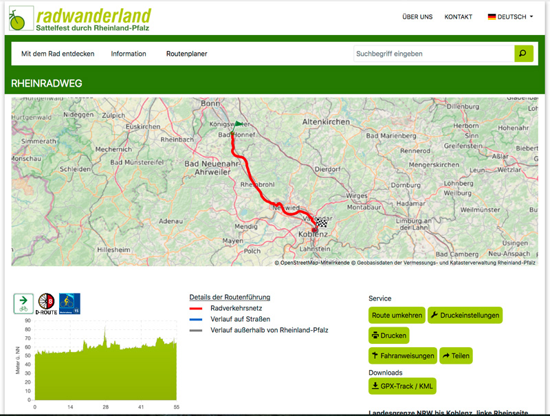 Rhine Cycle Route: Rolandseck to Koblenz