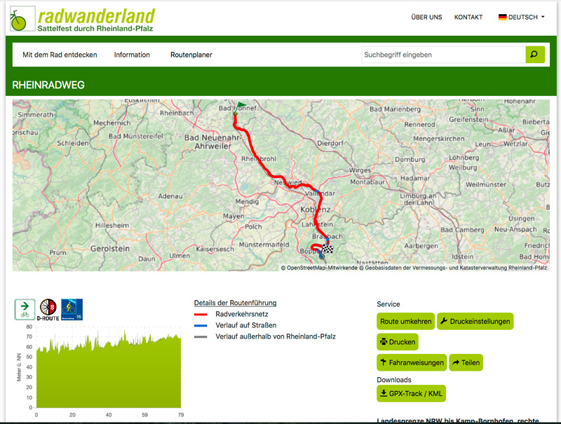 Rhine Cycle Route: Rheinbreitbach to Kamp-Bornhofen